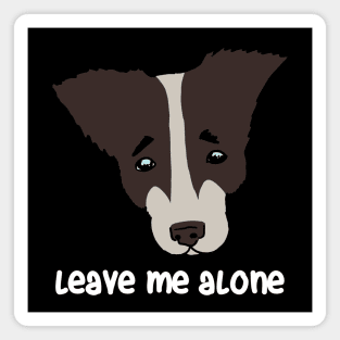 leave me alone. sad dog Magnet